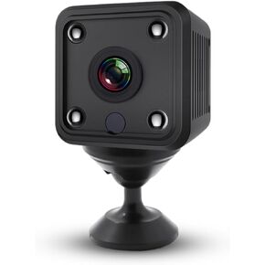 Yunseity 1080P Mini Security Camera, Auto Night Vision Motion Detection Surveillance Camera, Loop Recording & SD Card Storage Indoor Outdoor Camera for Baby Pet Nanny
