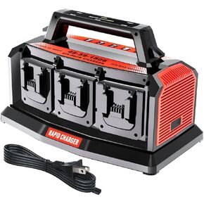 for Milwaukee M18 Battery Super Charger, 6-Ports Simultaneous Rapid Charger Station Compatible with Milwaukee 18v Li-Ion Battery and Milwaukee Tools 48-59-1807 Milwaukee Charger