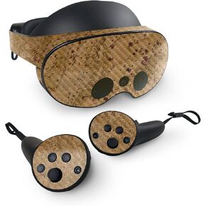 MightySkins Carbon Fiber Skin Compatible with Meta Quest Pro - Cork | Protective, Durable Textured Carbon Fiber Finish | Easy to Apply, Remove, and Change Styles | Made in The USA