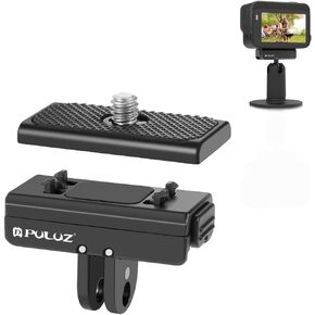 PULUZ Magnetic Quick Release Mount for Insta360 Ace/Ace Pro, Metal Quick Release Base with 1/4-inch Screw Hole and Adapter for Insta360 ACE/ACE PRO Accessories