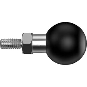 1 inch Ball Adapter with 1/4"-20 Threaded Post Compatible with RAM Mounts B Size Double Socket Arms for Action Cameras, Camcorder, Bike Rear-View Mirror (Black 1)