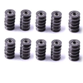 Atoplee 20pcs V623 Bearing Steel Wire V Groove Pulley Ball Bearing, 3x12x4mm