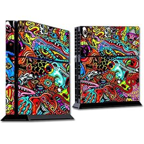 MightySkins Skin Compatible with Sony PS4 Console - Acid Trippy | Protective, Durable, and Unique Vinyl Decal wrap Cover | Easy to Apply, Remove, and Change Styles | Made in The USA