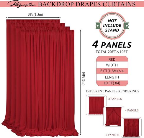 2 Panels Black Backdrop Curtains for Parties, 5ft x 10ft Polyester Black Backdrop Background Panels with Rod Pockets,Photography Backdrop Drapes for Party Ceremony Wedding Window Decorations(2Pcs) in Saudi Arabia