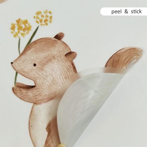 32 PCS Modern Farm Animals Wall Decals Peel and Stick, PVC Watercolor Nursery Wall Sticker, Goose Wall Art Decor Decal for Kids Bedroom Playroom Living Room Baby Room Classroom Decor in Kuwait