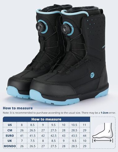 DEERFAMY Snowboard Boots Men Step on, Black in Saudi Arabia
