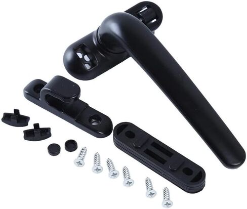 Black Casement Window, Aluminum Alloy Left Hand Locking Handle, Solid Window Handle, Door and Window Lock in Saudi Arabia