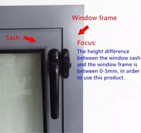 Black Casement Window, Aluminum Alloy Left Hand Locking Handle, Solid Window Handle, Door and Window Lock in Saudi Arabia