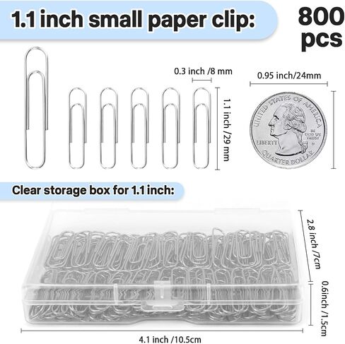 Paper Clips, Paper Clips Small, 200 Pcs 1.1 inch Silver Paper Clip, Clips Office Supplies, Office School Teacher Classroom College Supplies, Classroom Teacher Must Haves, Back to School Essentials in Saudi Arabia