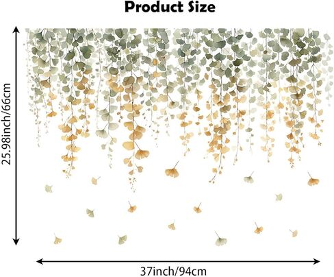 سلسلة معلقة من اللؤلؤ الكرمة ملصقات الحائط النباتات الخضراء أوراق الاستوائية زهرة جدار الشارات النباتات الخضراء يترك جدار ديكور غرفة نوم غرفة المعيشة أريكة التلفزيون خلفية مكتب الجداريات in Kuwait
