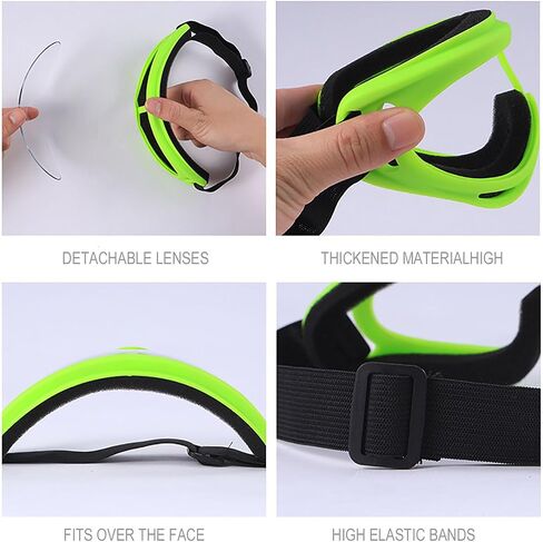 2Pcs Motorcycle Goggles with 2Pcs Balaclavas, Dirt Bike ATV Motocross Riding Racing Ski Goggle Safety Glasses in Kuwait