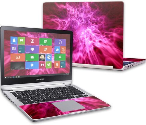 MightySkins Skin Compatible with Samsung Notebook 7 Spin 13.3" (2016) wrap Cover Sticker Skins Red Mystic Flames in Saudi Arabia