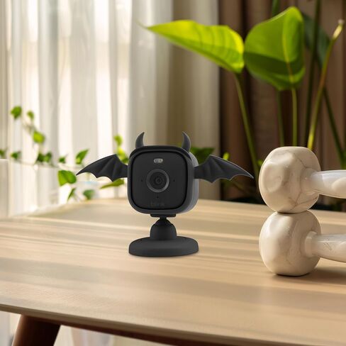 حافظة LEFXMOPHY لكاميرا Blink Mini 2 (2024) غطاء سيليكون أسود مقاوم للماء - شيطان in Saudi Arabia