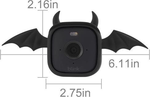 حافظة LEFXMOPHY لكاميرا Blink Mini 2 (2024) غطاء سيليكون أسود مقاوم للماء - شيطان in Saudi Arabia