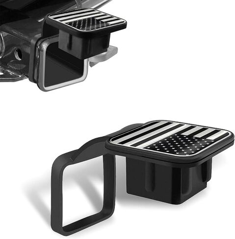 1 PC Car 2" Receiver Tube Trailer Hitch Cap, 3.05" x 3.15" ABS Rubber Integrated Molding Replacement Hitch Protector Plug Cover, Retrofit Accessory, Suitable for Cars, Trucks (Black) in Saudi Arabia