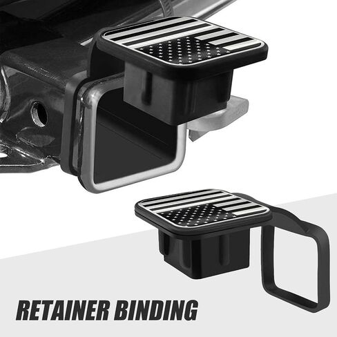 1 PC Car 2" Receiver Tube Trailer Hitch Cap, 3.05" x 3.15" ABS Rubber Integrated Molding Replacement Hitch Protector Plug Cover, Retrofit Accessory, Suitable for Cars, Trucks (Black) in Saudi Arabia