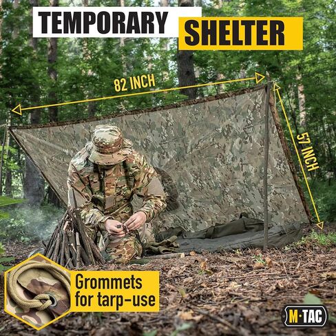 M-Tac Tactical Rain Poncho - Army Military Poncho Shelter - Waterproof Ripstop Camping Hiking Outdoor Hunting Rain Ponchos in Saudi Arabia