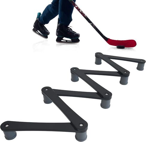 معدات تدريب الهوكي 5 أقسام/7 أقسام، مدرب التعامل مع عصا الهوكي، أدوات تدريب الهوكي مع مفاصل قابلة للتعديل، صلبة ومحمولة باللون الأسود in Kuwait