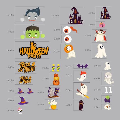 Halloween Pumpkin & Ghost Window Clings for Kids - Reusable Stickers, 6 Sheets of Cute and Removable Designs in Saudi Arabia