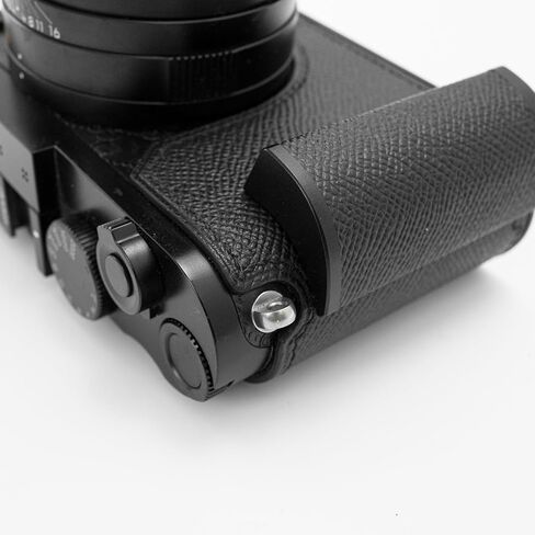 Camera Specialized Genuine Leather Half Case Suitable for Leica Q2 - Top Layer Cowhide Body + Metal Base Plate + Hand Shank 3-in-1 Design (Black) in Saudi Arabia