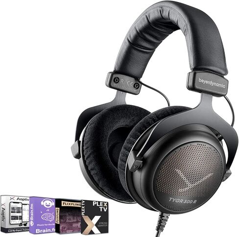 مجموعة سماعات رأس Beyerdynamic 733016 TYGR 300R للألعاب مفتوحة الظهر مع حزمة أساسيات الترفيه الصوتي Tech Smart USA 2020 in Kuwait