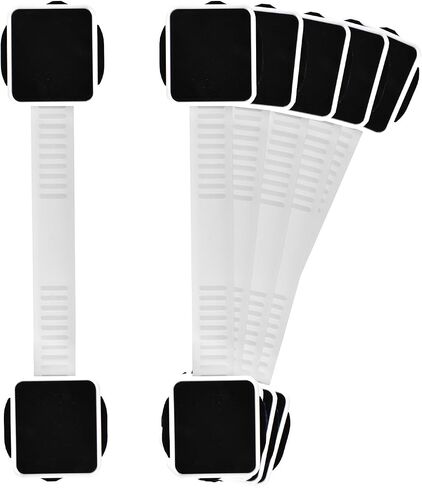 6 Pack Baby Proofing Cabinet Locks,Child Safety Latches Lock with Adhesive,No Drilling and Adjustable Strap Length for Drawers,Fridge,Dishwasher,Toilet Seat,Cupboard,Oven in Saudi Arabia