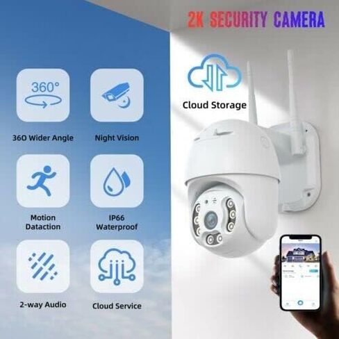 1080P HD واي فاي كاميرا لاسلكية في الهواء الطلق CCTV IP PTZ أمن الوطن الذكي كاميرا الأشعة تحت الحمراء الولايات المتحدة in Saudi Arabia