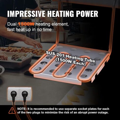 VEVOR Commercial Deep Fryer, 3000W Electric Turkey Fryer with 3 Removable Baskets, Large Capacity 18Qt / 17L Stainless Steel Countertop Single Oil Fryer, for Kitchen Restaurant Use, Silver in Saudi Arabia