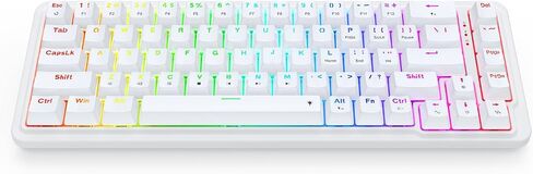 Redragon K709 PRO 65% Wireless Gasket RGB Gaming Keyboard, 68 Keys Hot-Swap Compact Mechanical Keyboard w/Free-Mod Socket, 5-Layer Noise Dampening & Round PBT Keycaps, Quiet Custom Linear Switch in Saudi Arabia