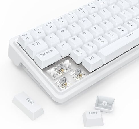 Redragon K709 PRO 65% Wireless Gasket RGB Gaming Keyboard, 68 Keys Hot-Swap Compact Mechanical Keyboard w/Free-Mod Socket, 5-Layer Noise Dampening & Round PBT Keycaps, Quiet Custom Linear Switch in Saudi Arabia