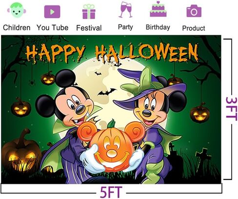 خلفية عيد الهالوين السعيدة لمستلزمات الحفلات لافتة على شكل قرع مقاس 5 × 3 أقدام لتزيين طاولة الكيك لافتة الهالوين in Kuwait