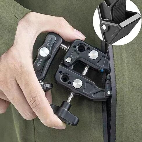O'woda Super Clamp Bicycle Clamp Adjustable Action Camera Ball Mount Compatible with Insta360X4/ X3/ ONE X2/ GoPro Hero 12/11/ 10/9/ 8/7/ 6/ DJI Pocket/Action Camera Accessories in Saudi Arabia
