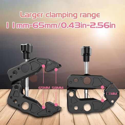 O'woda Super Clamp Bicycle Clamp Adjustable Action Camera Ball Mount Compatible with Insta360X4/ X3/ ONE X2/ GoPro Hero 12/11/ 10/9/ 8/7/ 6/ DJI Pocket/Action Camera Accessories in Saudi Arabia