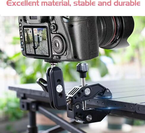 O'woda Super Clamp Bicycle Clamp Adjustable Action Camera Ball Mount Compatible with Insta360X4/ X3/ ONE X2/ GoPro Hero 12/11/ 10/9/ 8/7/ 6/ DJI Pocket/Action Camera Accessories in Saudi Arabia