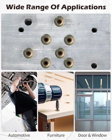 Multi-Grip Rivet-Nuts, M6 Rivet Nut Carbon Steel Pre-Bulbed Shank Color-Zinc-Plated Flat Head Threaded Insert Nut(25 Pack) in Saudi Arabia