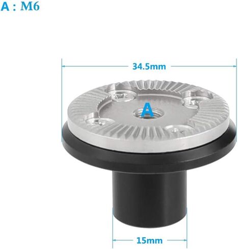CAMVATE Standard M6 Rosette Mount Adapter with 15mm Micro Rod for Camera Accessories (2 Pieces) - 2535 in Saudi Arabia