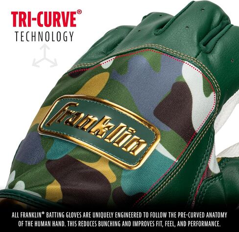 Franklin Sports MLB Batting Gloves - Digitek Camo Baseball + Softball Batting Gloves - Premium Leather Baseball Batting Gloves - Batting Glove Pair - White/Yellow - Youth Small in Saudi Arabia