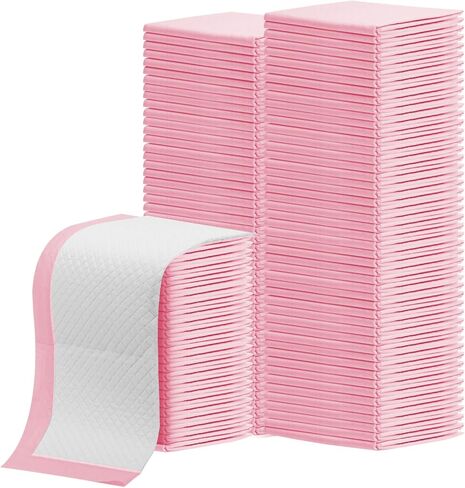 100 Pack Disposable Changing Pads,17 X 13 In Baby Disposable Underpads,Ultra Absorbent Disposable Bed Pads,Waterproof Diaper Changing Pad,LeakProof Breathable Underpads Bed Table Protector Mat in Saudi Arabia