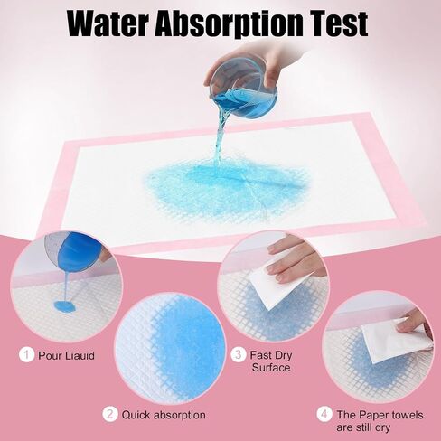 100 Pack Disposable Changing Pads,17 X 13 In Baby Disposable Underpads,Ultra Absorbent Disposable Bed Pads,Waterproof Diaper Changing Pad,LeakProof Breathable Underpads Bed Table Protector Mat in Saudi Arabia