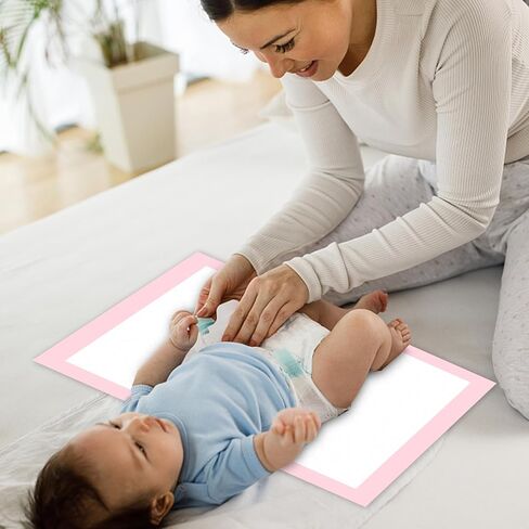 100 Pack Disposable Changing Pads,17 X 13 In Baby Disposable Underpads,Ultra Absorbent Disposable Bed Pads,Waterproof Diaper Changing Pad,LeakProof Breathable Underpads Bed Table Protector Mat in Saudi Arabia