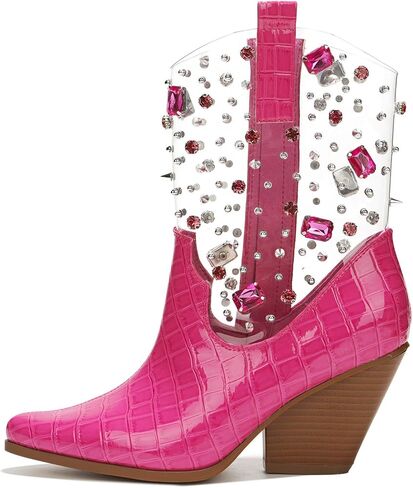 Cape Robbin Chriena Cowboy Boots Women, Rhinestone Cowgirl Boots for Women, Glittery Stylish Western Outfit for Women in Kuwait