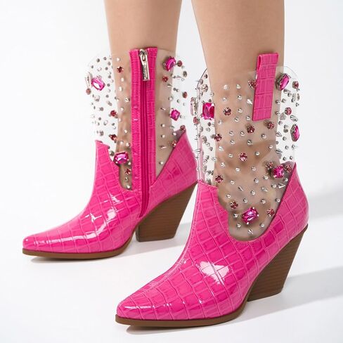 Cape Robbin Chriena Cowboy Boots Women, Rhinestone Cowgirl Boots for Women, Glittery Stylish Western Outfit for Women in Kuwait