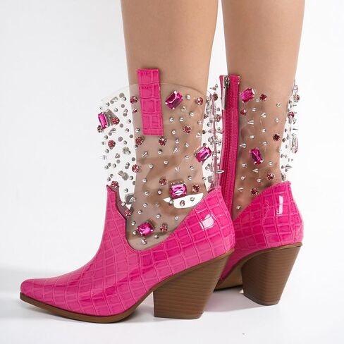 Cape Robbin Chriena Cowboy Boots Women, Rhinestone Cowgirl Boots for Women, Glittery Stylish Western Outfit for Women in Kuwait