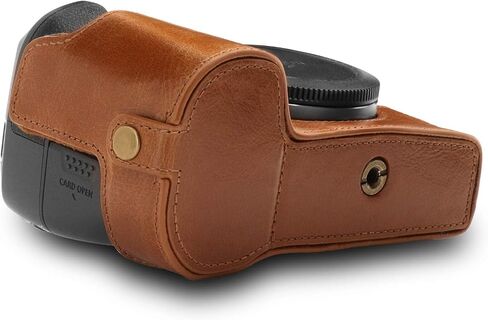 MegaGear MG1558 Ever Ready Genuine Leather Camera Half Case Compatible with Canon EOS Ra, R - Brown in Saudi Arabia