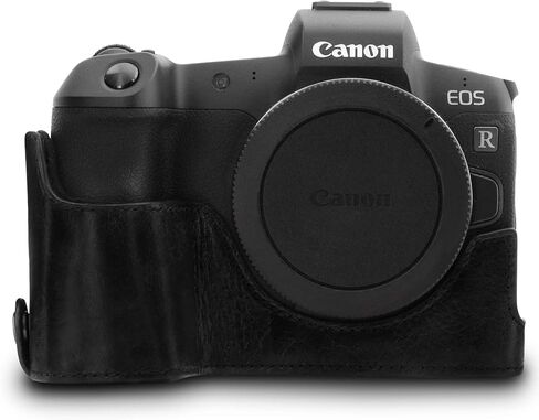 MegaGear MG1558 Ever Ready Genuine Leather Camera Half Case Compatible with Canon EOS Ra, R - Brown in Saudi Arabia