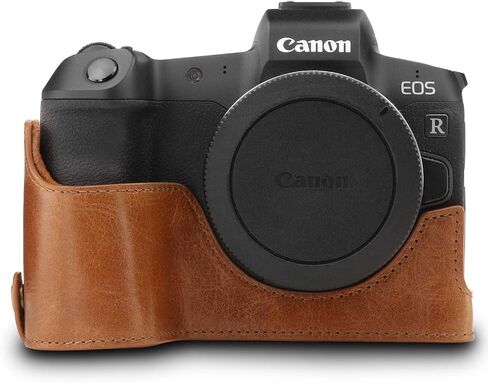 MegaGear MG1558 Ever Ready Genuine Leather Camera Half Case Compatible with Canon EOS Ra, R - Brown in Saudi Arabia