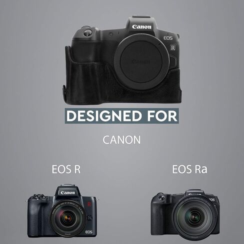 MegaGear MG1558 Ever Ready Genuine Leather Camera Half Case Compatible with Canon EOS Ra, R - Brown in Saudi Arabia