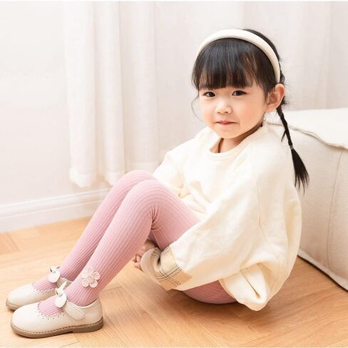 Baby Girl Tights,Toddler Tights With Two-Color Kitten Cute Decoration,Leggings Little Girls Seamless Stockings Cotton Pantyhose for Newborn Infant Toddler Black/Gray/Apricot 3-5 T 2Pack in Saudi Arabia