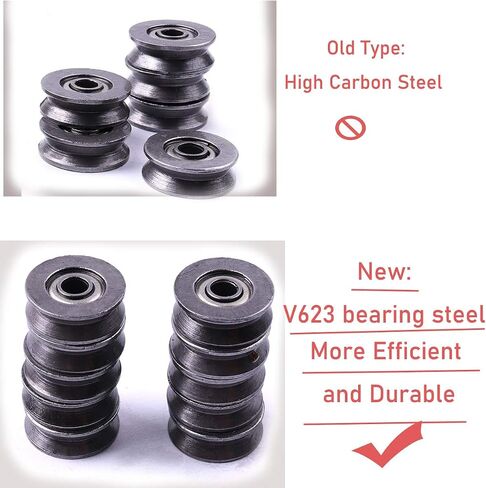 Atoplee 20pcs V623 Bearing Steel Wire V Groove Pulley Ball Bearing, 3x12x4mm in Saudi Arabia