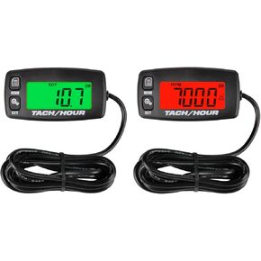 JR-HM032A Self Powered Digital Tach/Inductive/Maintenance/Waterproof/Backlit/Shutdown Hour Meter,Battery Replaceable,for Lawn Mower Tractor Generators and Pneumatic Equipment (1) in Kuwait